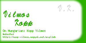 vilmos kopp business card